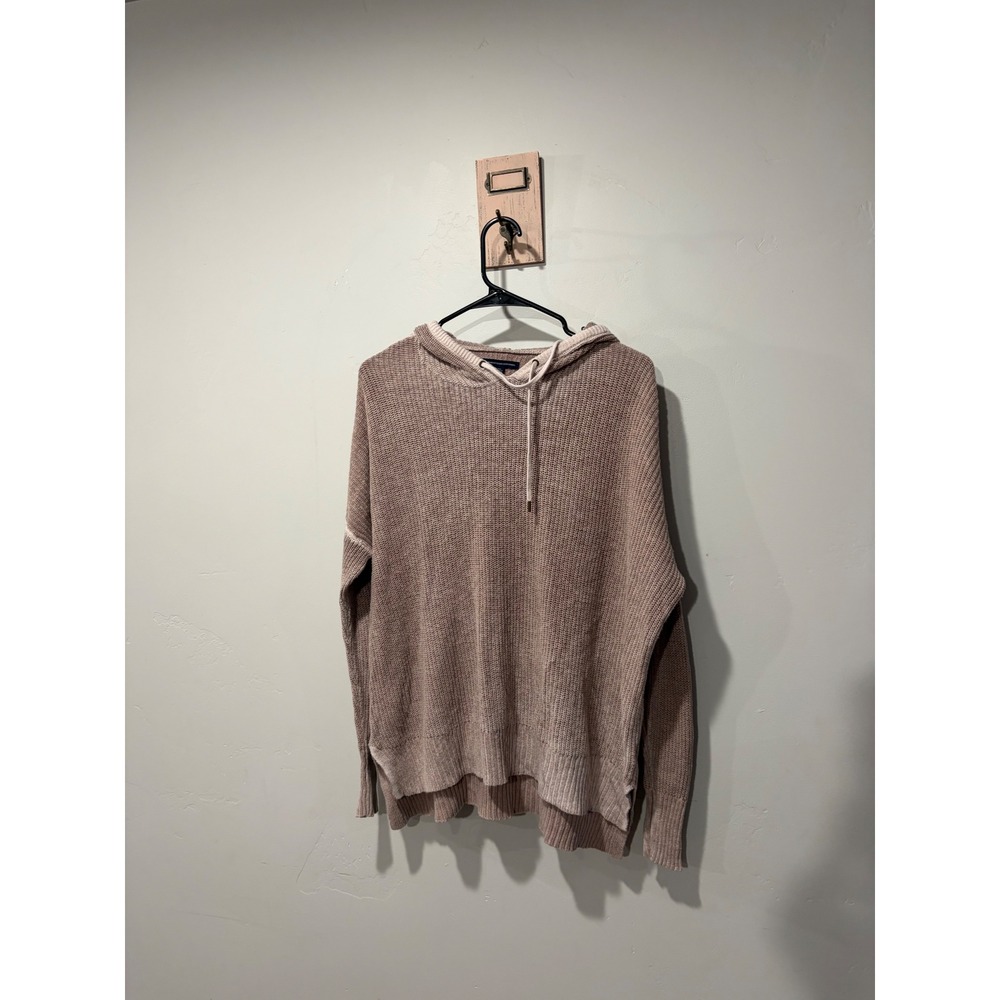 American Eagle Outfitters Mauve Taupe Knit Hoodie Sweater Womens Medium